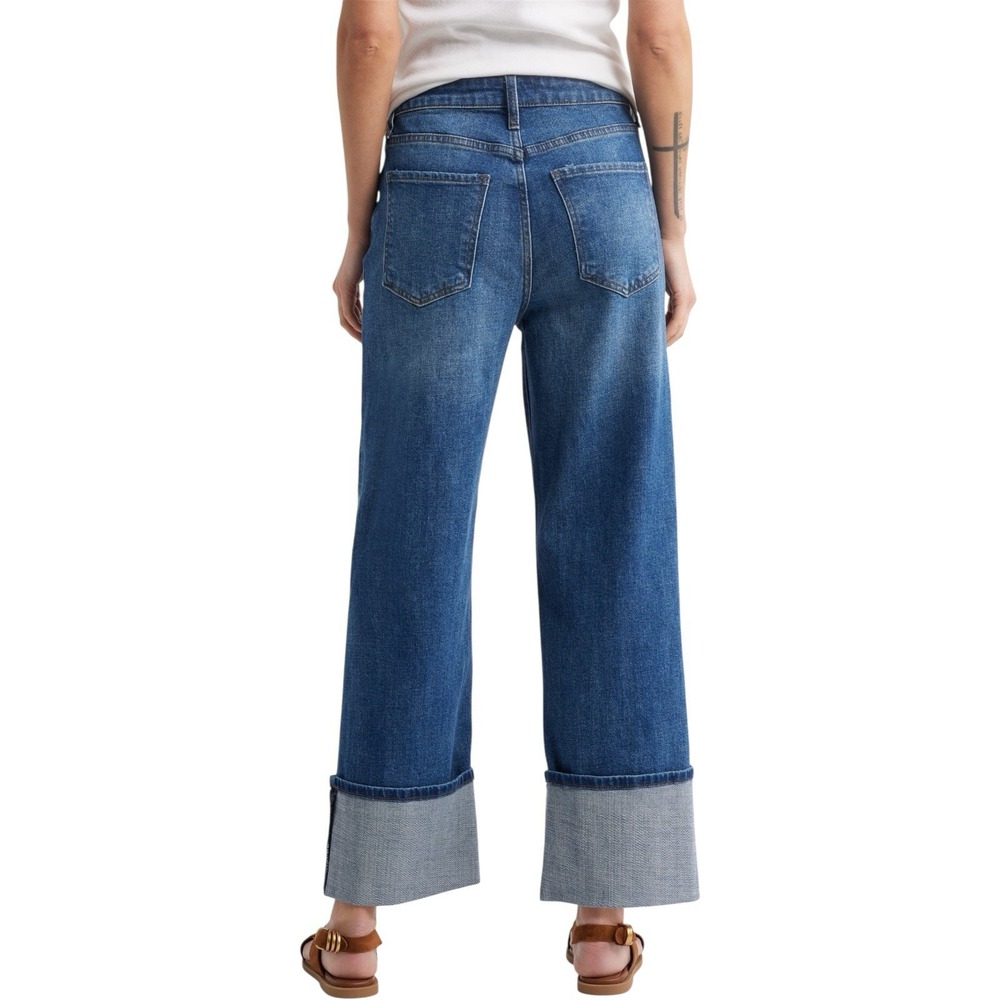 Kut from the Kloth Mid-Wash Blue Wide Leg Jeans - Picture 2 of 9